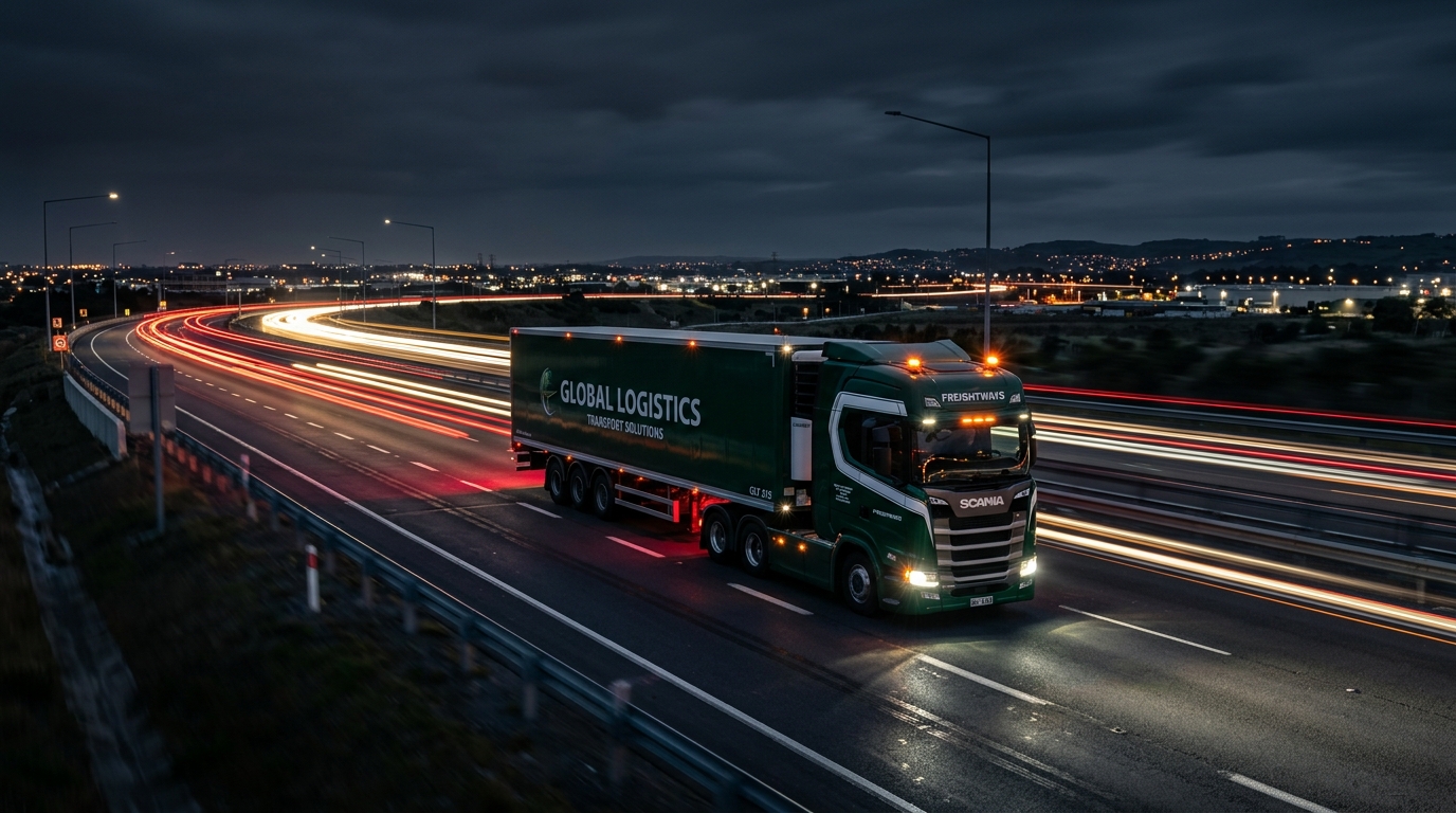 Night Highway Freight Movement